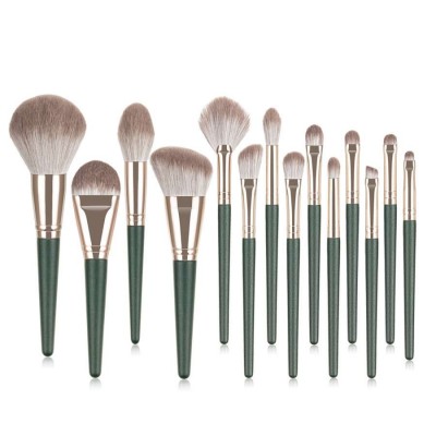 Natural makeup brushes private label makeup full brushes Green Cloud makeup brush set