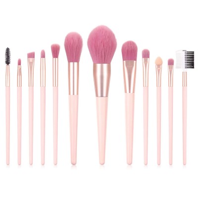 Custom high quality pink fluffy foundation brush eye shadow brush makeup tools makeup brush